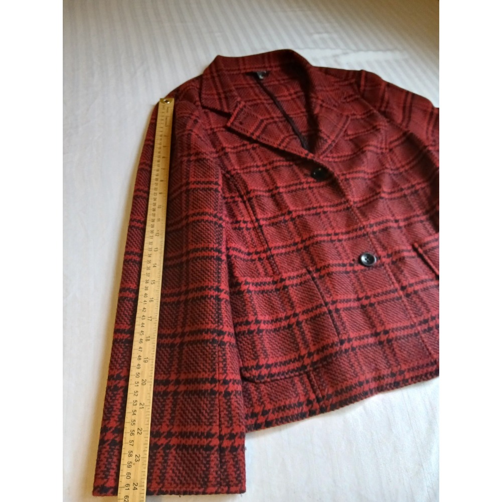 Talbots Blazer 18 Wool Blend Herringbone Plaid Office Preppy Work Career Capsule - Picture 8 of 15